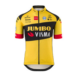 AGU Cyklistický dres s krátkym rukávom - JUMBO-VISMA '20 KIDS - žltá/čierna