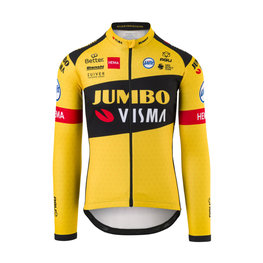 AGU Cyklistický dres s dlhým rukávom zimný - JUMBO-VISMA 2020 - čierna/žltá
