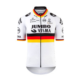 AGU Cyklistický dres s krátkym rukávom - JUMBO-VISMA 2021 - biela/žltá/červená