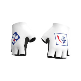 ALÉ Cyklistické rukavice krátkoprsté - GROUPAMA FDJ 2018 - biela