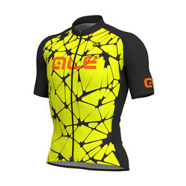 ALÉ Cyklistický dres s krátkym rukávom - CRACLE - čierna/žltá