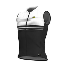 ALÉ Cyklistický dres bez rukávov - SLIDE - biela/čierna