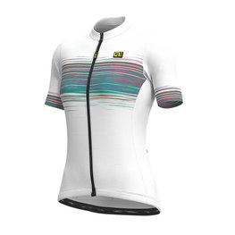 ALÉ Cyklistický dres s krátkym rukávom - START LADY - biela