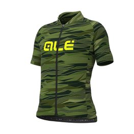 ALÉ Cyklistický dres s krátkym rukávom - ROCK KIDS - zelená