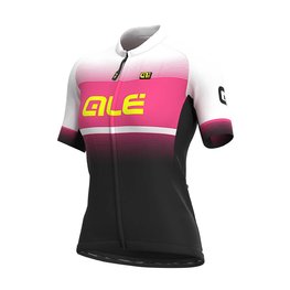 ALÉ Cyklistický dres s krátkym rukávom - BLEND LADY - čierna/biela/ružová