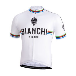 BIANCHI MILANO Cyklistický dres s krátkym rukávom - NEW PRIDE - čierna/biela