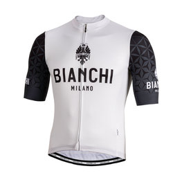 BIANCHI MILANO Cyklistický dres s krátkym rukávom - PEDASO - čierna/biela