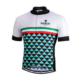 BIANCHI MILANO Cyklistický dres s krátkym rukávom - CODIGORO - biela