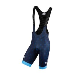 BIANCHI MILANO Cyklistické nohavice krátke bez trakov - PALIZZI - čierna/svetlo modrá