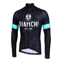 BIANCHI MILANO Cyklistický dres s dlhým rukávom letný - PERTICARA - čierna