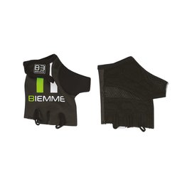 Cyklistické rukavice krátkoprsté - STRAPS - zelená/biela/čierna