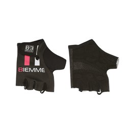 Cyklistické rukavice krátkoprsté - STRAPS - ružová/čierna/biela