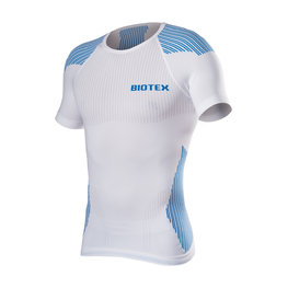 BIOTEX Cyklistické tričko s krátkym rukávom - BIOFLEX RAGLAN - modrá/biela