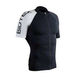 BIOTEX Cyklistický dres s krátkym rukávom - ULTRA - biela/čierna