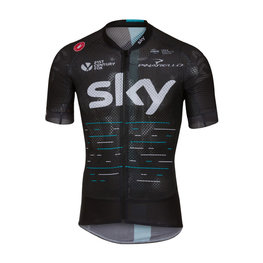 CASTELLI Cyklistický dres s krátkym rukávom - TEAM SKY 2017 - čierna