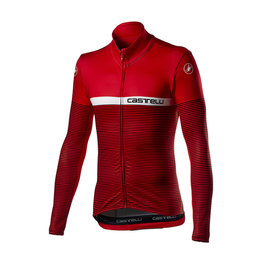 CASTELLI Cyklistický dres s dlhým rukávom zimný - MARINAIO LONG - červená/biela