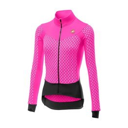 CASTELLI Cyklistický dres s dlhým rukávom zimný - SFIDA LADY WINTER - ružová/čierna