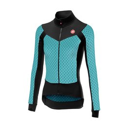 CASTELLI Cyklistický dres s dlhým rukávom zimný - SFIDA LADY WINTER - svetlo modrá/čierna