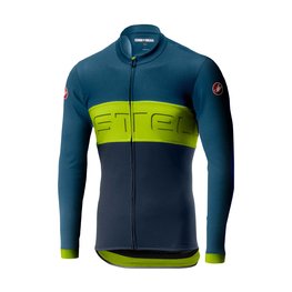 CASTELLI Cyklistický dres s dlhým rukávom letný - PROLOGO VI SUMMER - zelená/modrá
