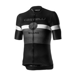 CASTELLI Cyklistický dres s krátkym rukávom - MILANO - čierna/šedá