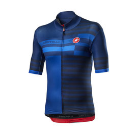CASTELLI Cyklistický dres s krátkym rukávom - MID WEIGHT PRO - modrá