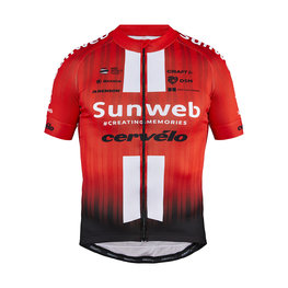 Cyklistický dres s krátkym rukávom - SUNWEB 2019 - čierna/červená/biela