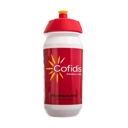Cyklistická fľaša na vodu - COFIDIS 2018 550 ml - biela/červená