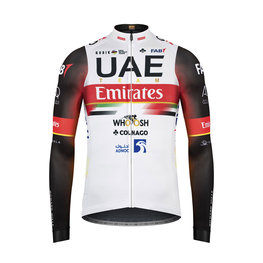 GOBIK Cyklistický dres s dlhým rukávom zimný - UAE 2021 PACER - biela/červená