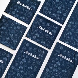 Cyklistický nákrčník - HOLOKOLO MIDNIGHT - biela/modrá