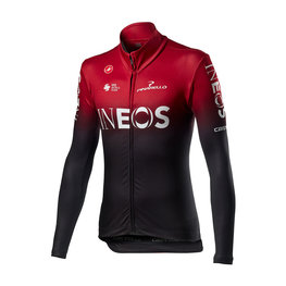 CASTELLI Cyklistický dres s dlhým rukávom zimný - INEOS 2020 WINTER - čierna/svetlo modrá/biela