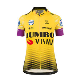 AGU Cyklistický dres s krátkym rukávom - JUMBO-VISMA 19 LADY  - žltá/čierna