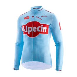 KATUSHA SPORTS Cyklistický dres s dlhým rukávom letný - ALPECIN 2019 SUMMER - svetlo modrá/červená