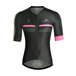 MONTON Cyklistický dres s krátkym rukávom - PERSEVERANCE - ružová/čierna