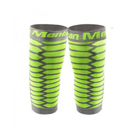 MONTON Cyklistické návleky po kolená - FUNCTIONAL - zelená/šedá