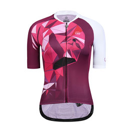 MONTON Cyklistický dres s krátkym rukávom - FLAMINGO LADY - ružová/biela