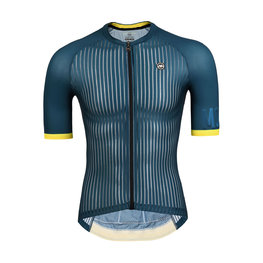 MONTON Cyklistický dres s krátkym rukávom - QUEST - zelená/oranžová