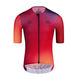 MONTON Cyklistický dres s krátkym rukávom - FIRE - červená