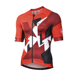 MONTON Cyklistický dres s krátkym rukávom - CINDER - čierna/červená/biela
