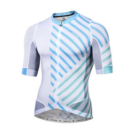 MONTON Cyklistický dres s krátkym rukávom - TRAFICCO - biela/modrá