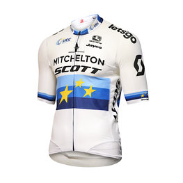 GIORDANA Cyklistický dres s krátkym rukávom - MITCHELTON-SCOTT '19 - modrá/biela
