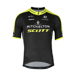 GIORDANA Cyklistický dres s krátkym rukávom - MITCHELTON-SCOTT '20 - čierna/žltá