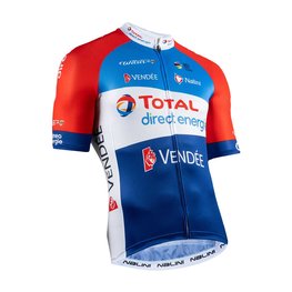 NALINI Cyklistický dres s krátkym rukávom - DIRECT ENERGIE 2020 - biela/modrá/červená