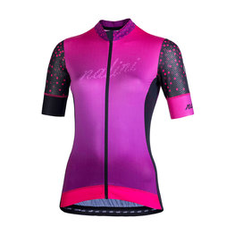 NALINI Cyklistický dres s krátkym rukávom - AIS STILOSA 2.0 LADY - fialová/čierna/ružová