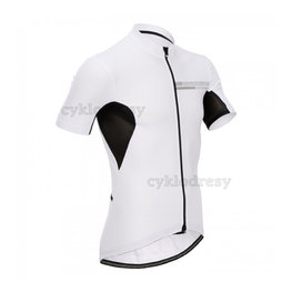 BONAVELO Cyklistický dres s krátkym rukávom - CYCLING BOX - biela