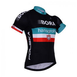 BONAVELO Cyklistický dres s krátkym rukávom - BORA PRESEASON KIDS - čierna