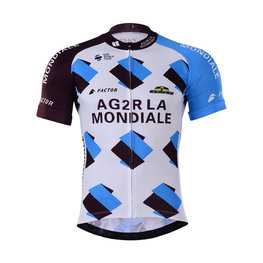 Cyklistický dres s krátkym rukávom - AG2R 2017 - biela/svetlo modrá/čierna