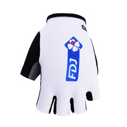 BONAVELO Cyklistické rukavice krátkoprsté - FDJ 2017 - biela