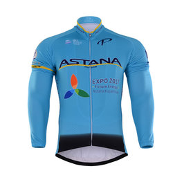 Cyklistický dres s dlhým rukávom letný - ASTANA 2017 SUMMER - svetlo modrá