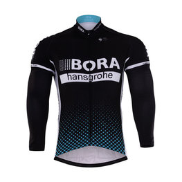 Cyklistický dres s dlhým rukávom letný - BORA 2017 SUMMER - čierna