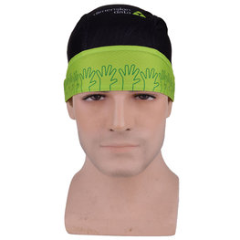 Cyklistická bandana - DIMENSION DATA 2018 - čierna/zelená